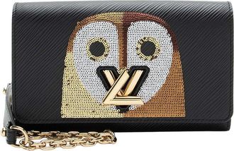 Louis Vuitton Epi Leather Sequin Owl Twist Chain Wallet (Authentic Pre-Loved)
