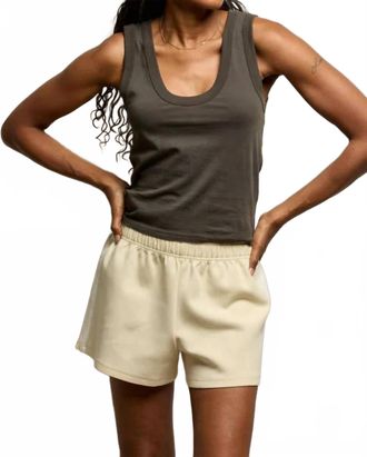 perfectwhitetee Mikayla Pureform Sport Shorts In Custard