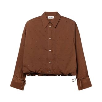 Aaiko Mikkie Blouse - Dames - Blouses & Shirts - Bruin - Maat: M Katoen