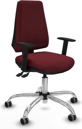 Piqueras y Crespo Piqueras Y Crespo - Elche as similpiel granate brazos 1D base cromada ruedas engomadas 65mm