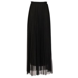 Forte_Forte Long Pleated Tulle Skirt - female - Forte Forte - Maxi Skirts - Black - XS - Skirts