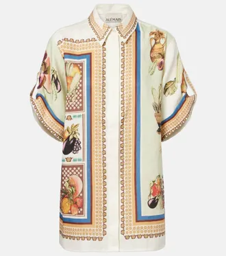 Alemais Alémais Mercado printed linen shirt