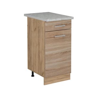 Vicco Mueble Bajo De Cocina R-line, Sonoma, 40 Cm Et M&aacute;rmol