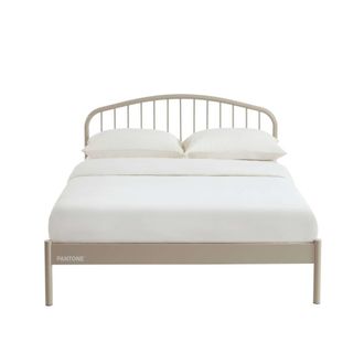 Pantone Cama 140x190 metal gris topo somier incluido