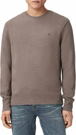 AllSaints Statten Crewneck Sweater in Cord Brown at Nordstrom, Size Xx-Large
