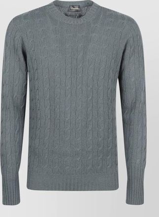 Drumohr long sleeve cable knit crew neck sweater