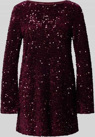 Only Körpernahes Cocktailkleid mit Pailettenbesatz Modell ANIKA in Bordeaux, Größe XL