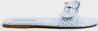 Charles & Keith Anika Gingham Knot-Bow Slides