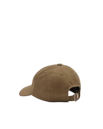 Isabel Marant Unisex Cotton Cap Tomas Khaki-Light Pink Hat Khaki/light