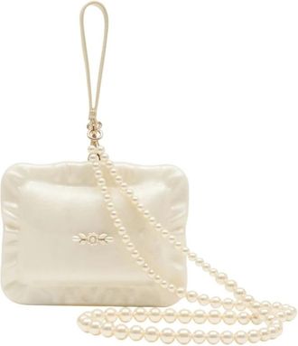 Simone Rocha Pearl Crossbody Pillowcase Tas - Dames - Clutches - Beige - ONE Size - Leer - Tassen