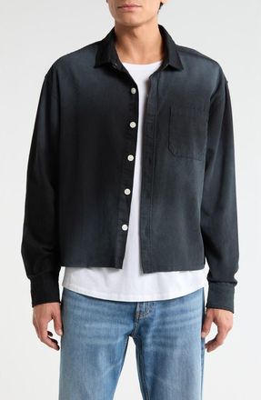 PacSun Pike Work Button-Up Shirt in Black at Nordstrom, Size X-Large