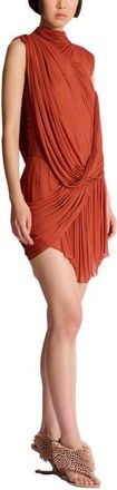 Balmain Draped flowing jersey dress in Red at Nordstrom, Size 36