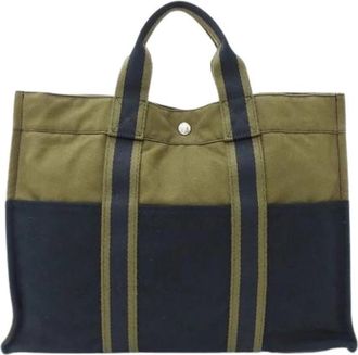 Herm&egrave;s Pre-owned Vintage Tote Bag - Dames - Vintage Shopper - Groen - ONE Size - Vintage