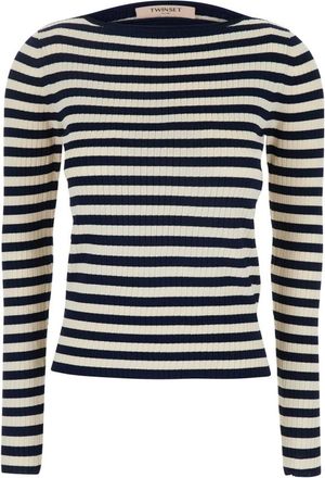 Twinset Dames, Truien, Wit, Maat: XS Viscose