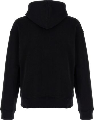 Moschino Logo-Print Cotton Hoodie - Black