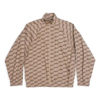 Balenciaga BB Monogram Tracksuit Jacket Regular Fit Beige Brown 704495TML369378