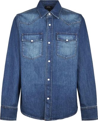 A.P.C. Hombre, Camisas, Azul, Talla: XL