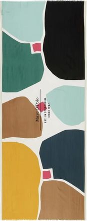 Marc O'Polo abstract pattern scarf - women - Cotton/Cupro - One Size - Blue