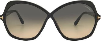 Tom Ford Rosemin Smoke Gradient Butterfly Ladies Sunglasses FT1013 01B 64