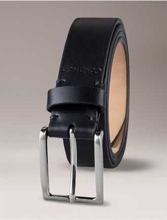Calvin Klein Mens Smooth Harness Buckle Belt - Black - M