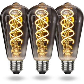 OEM Bombilla Led Vintage E27, Bombilla Espiral Vintage E27 Regulable De Luz Blanca C&aacute;lida, 4 W, Luz Suave Bombilla Vintage E27 Edis - Crezuo