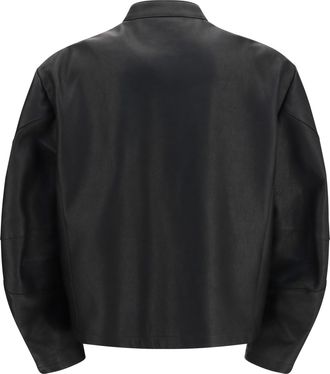 Gucci Mens Horsebit Leather Biker Jacket Black Calf Bos Taurus