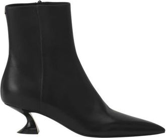 Lanvin Midnight Step Leather Ankle Boot in Black at Nordstrom, Size 37
