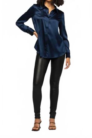 Max & Moi Stretch Leather Leggings In Black