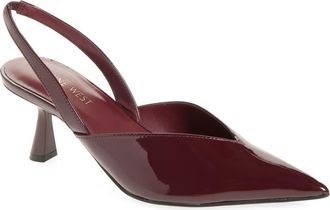 Nine West Lamma Slingback Pump in Dark Red Patent at Nordstrom Rack, Size 8.5