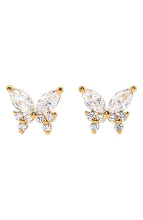 Girls Crew Remember Me Butterfly Stud Earrings in Gold at Nordstrom