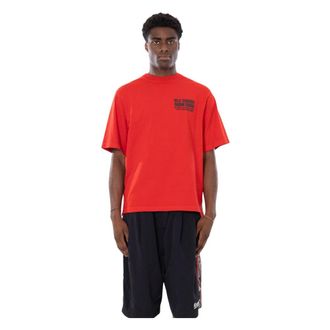 Willy Chavarria Tops, Heren, Rood, M, Katoen, Fashion Services Standard Tee
