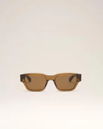 Ami Brown Acetate 75009 Sunglasses Yellow - OS - Unisex
