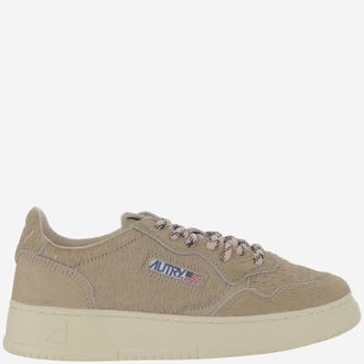 Autry Womens Medalist Low Sneakers Beige Suede Leather Trainers