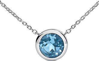 House of Brilliance Haus Of Brilliance Colorful Gemstones Silver 1.55 Ct. Tw. Lab-Grown Topaz Pendant Necklace