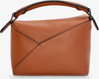 Loewe Womens Crossbody Bag Puzzle Edge Brown Leather Handbags Hand