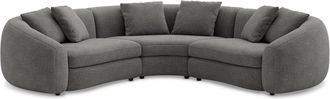 Castlery Fable Sectional Sofa Customized, Dark Grey, Spill Resistant, Ultra Deep Seats by Castlery