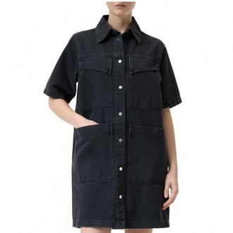 Closed Womens Short Denim Dress In Dark Grey