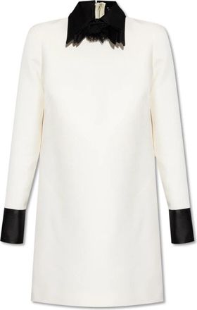 Dolce & Gabbana Wollen jurk - Dames - Korte kleedjes - Beige - M - Wol - Kleedjes