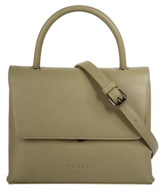 Bugatti Henkeltasche BUGATTI ILVA, Damen, Gr. B/H/T: 23cm x 18cm x 9cm onesize, oliv, Kunstfaser, leicht gl&auml;nzend, unifarben, Taschen Henkeltasche