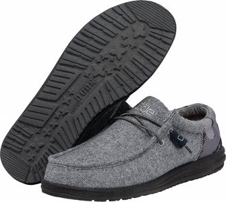 Hey Dude Mens Wally Funk Wool Shoes In Wool Grey Camo
