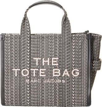 Marc Jacobs The Monogram Jacquard Medium Tote Bag - Dames - Shoppers - Grijs - ONE Size - Katoen - Tassen