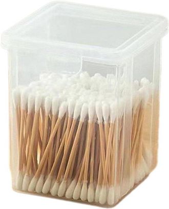 OEM Estuche Cuadrado Para Discos De Algod&oacute;n - Caja De Cosm&eacute;ticos - Organizador De Maquillaje - Tapa Antipolvo - 9,4 X 9,3 X 7,2 Cm - Transparente