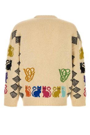 Valentino Garavani Mens Cream Wool Cardigan Multicolor Virgin Maglieria