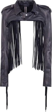 Rick Owens Microbiker Leather Jacket