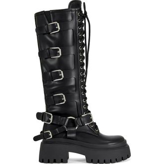 Azalea Wang Saxen Flatform Boot in Black at Nordstrom, Size 7.5
