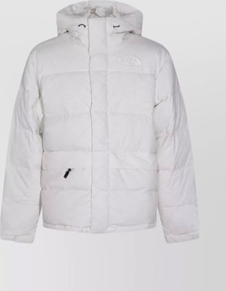 The North Face hooded quilted down jacket and pockets