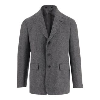 Tagliatore Wool and Cashmere Jacket - male - Tagliatore - Blazers - Gray - 2XL - Jackets