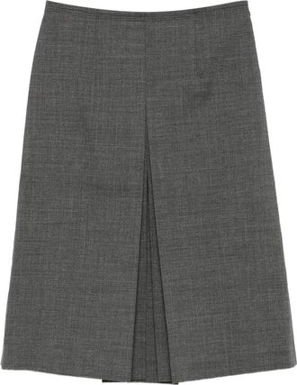 Prada Pleated Wool Skirt