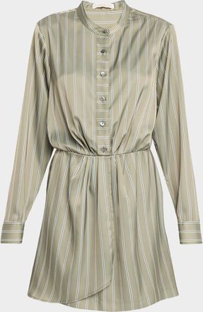 Ramy Brook Theodora Striped Mini Shirtdress