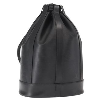 Louis Vuitton Randonnee Backpack Epi Leather Black Leather Backpack Bag (Pre-Owned)